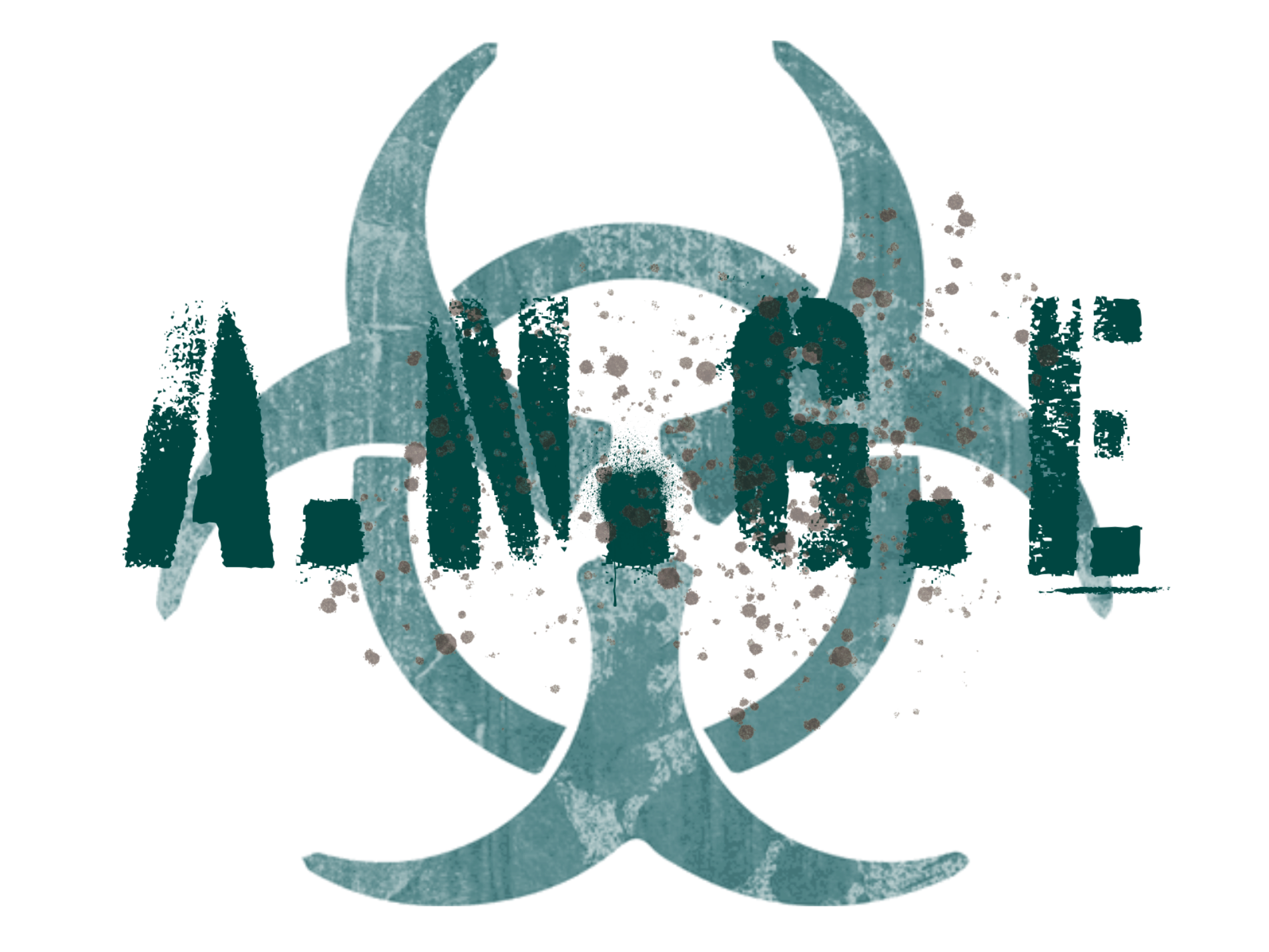 A.N.G.E. — wordmark grunge biohazard
